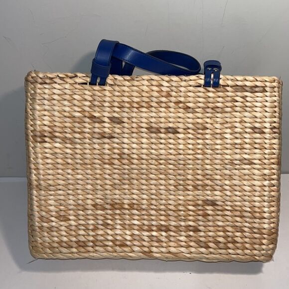 Scala collection straw tote bag w/zip closure and coin purse, lone star design - Picture 4 of 7